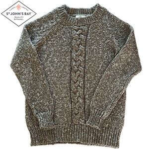 NEW - St. John’s Bay Marbled Textured Cable Crewneck Sweater Size S